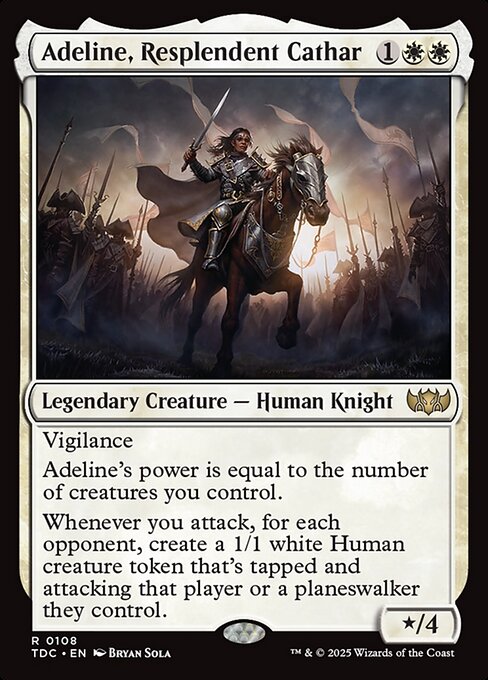 Adeline, Resplendent Cathar|Tarkir: Dragonstorm Commander|108