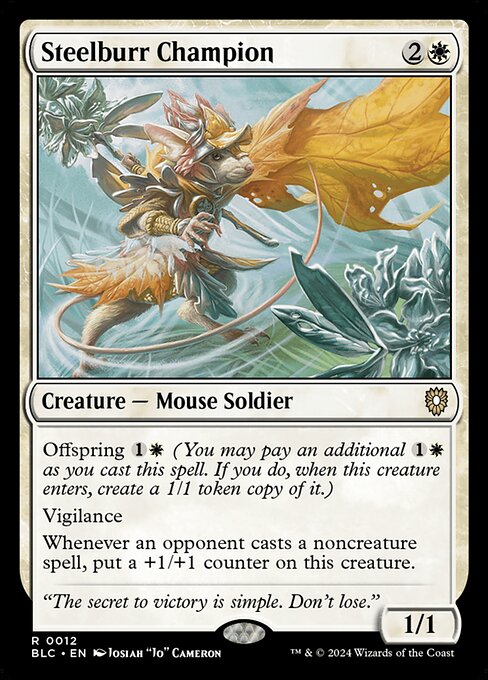 Steelburr Champion|Bloomburrow Commander|12