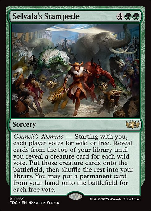 Selvala's Stampede|Tarkir: Dragonstorm Commander|269