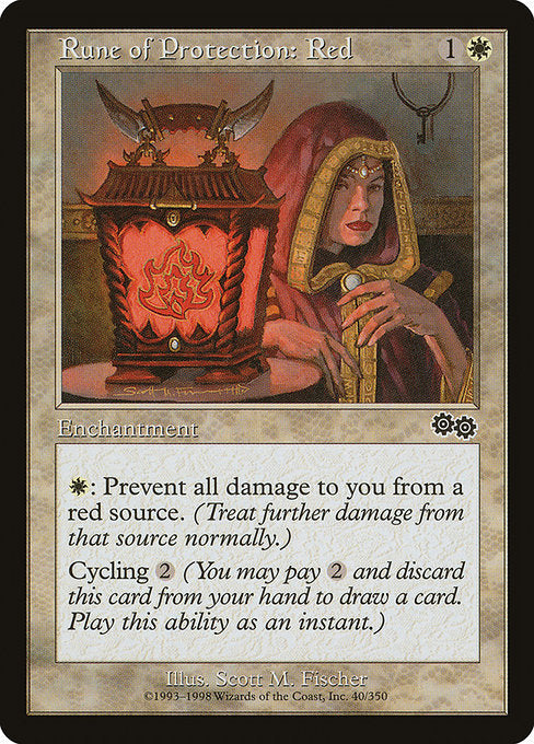 Rune of Protection: Red|Urza's Saga|40