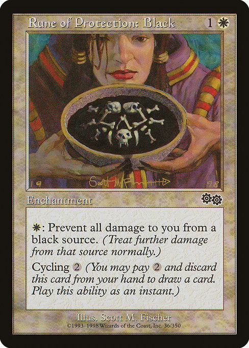 Rune of Protection: Black|Urza's Saga|36