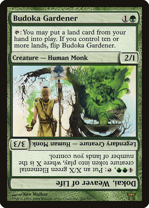 Budoka Gardener // Dokai, Weaver of Life|Champions of Kamigawa|202