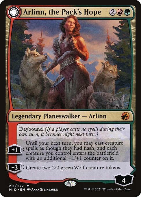 Arlinn, the Pack's Hope // Arlinn, the Moon's Fury|Innistrad: Midnight Hunt|211