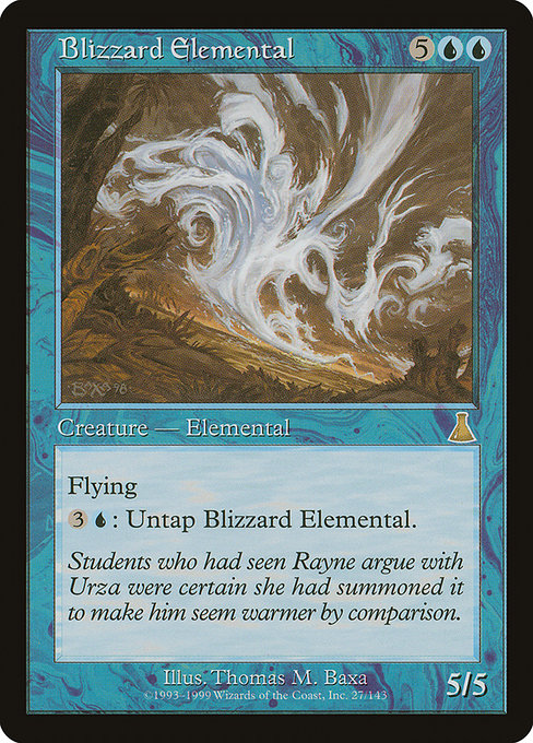 Blizzard Elemental|Urza's Destiny|27