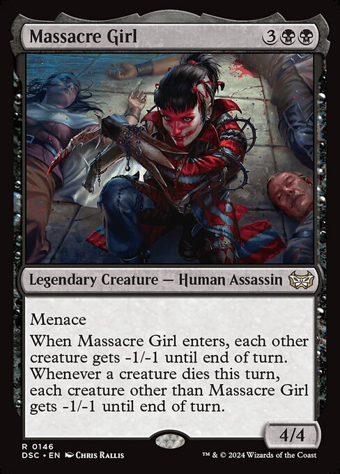 Massacre Girl|Duskmourn: House of Horror Commander|146