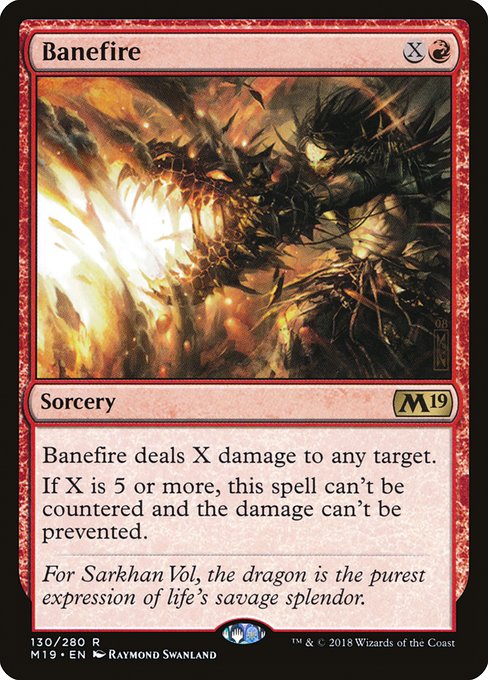 Banefire|Core Set 2019|130