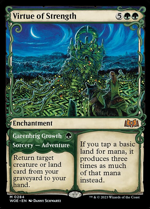 Virtue of Strength // Garenbrig Growth|Wilds of Eldraine|284