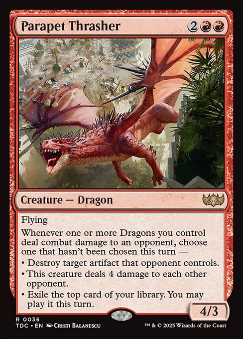 Parapet Thrasher|Tarkir: Dragonstorm Commander|36