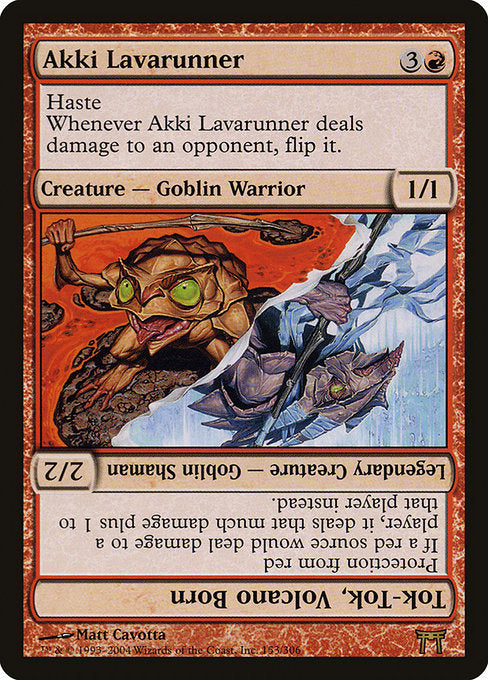 Akki Lavarunner // Tok-Tok, Volcano Born|Champions of Kamigawa|153