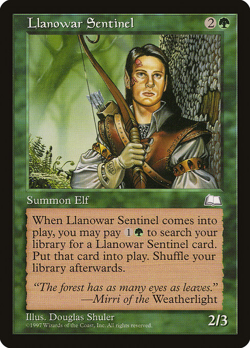 Llanowar Sentinel|Weatherlight|134