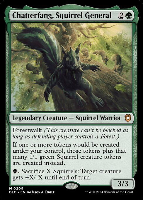 Chatterfang, Squirrel General|Bloomburrow Commander|209