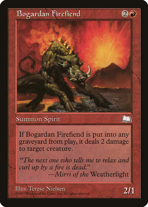 Bogardan Firefiend|Weatherlight|91