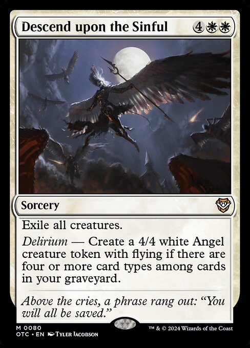 Descend upon the Sinful|Outlaws of Thunder Junction Commander|80