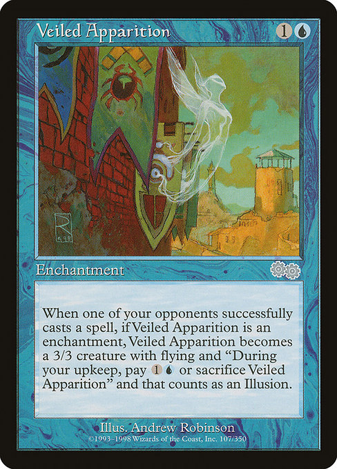 Veiled Apparition|Urza's Saga|107