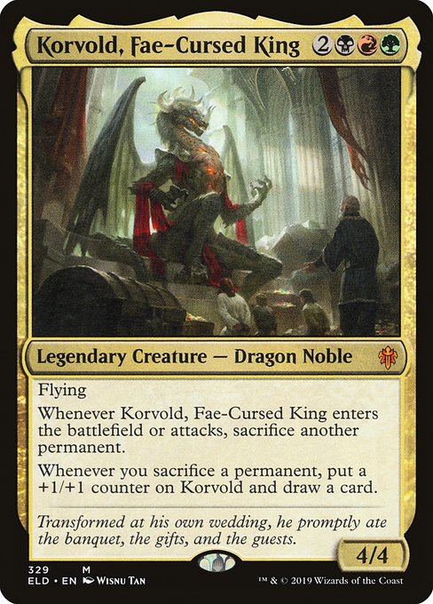 Korvold, Fae-Cursed King|Throne of Eldraine|329