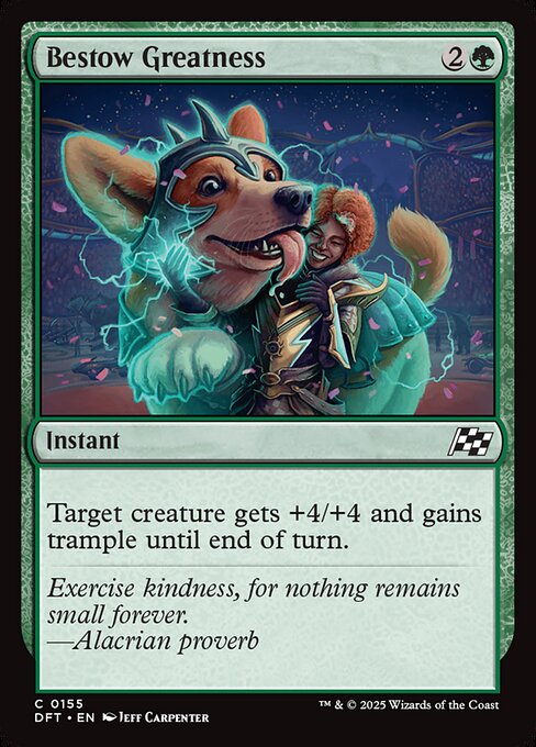 FOIL|Bestow Greatness|Aetherdrift|155