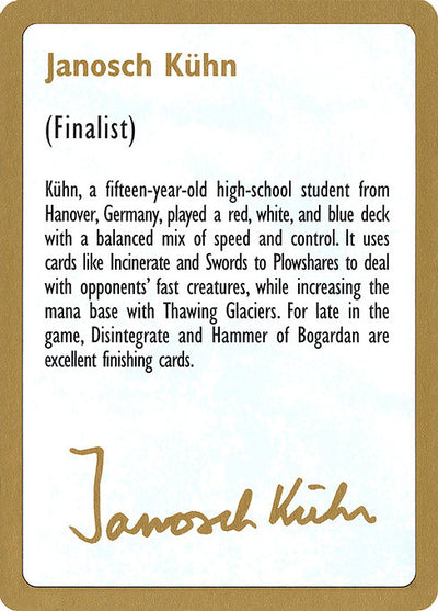 Janosch Kühn Bio 1997