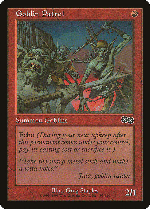 Goblin Patrol|Urza's Saga|193