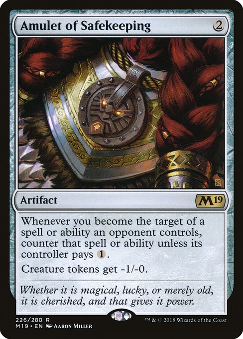 Amulet of Safekeeping|Core Set 2019|226