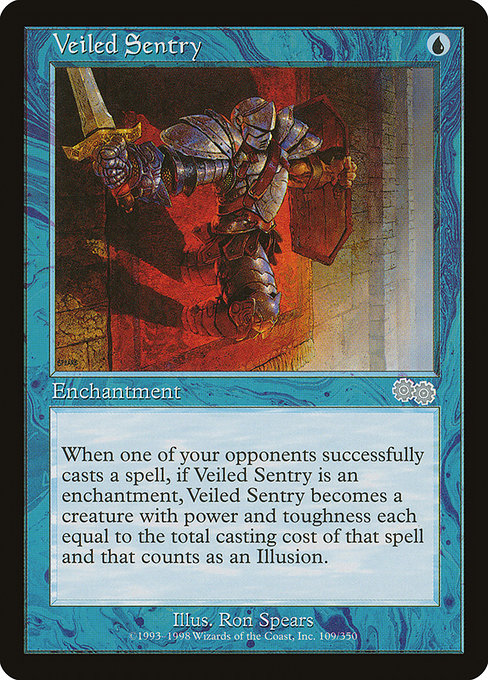 Veiled Sentry|Urza's Saga|109