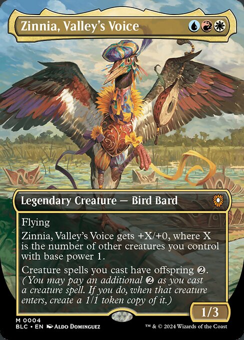 Zinnia, Valley's Voice|Bloomburrow Commander|4