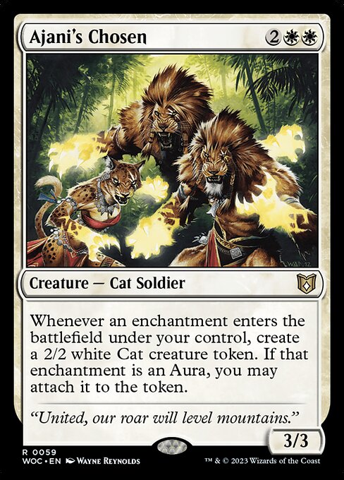 Ajani's Chosen|Wilds of Eldraine Commander|59