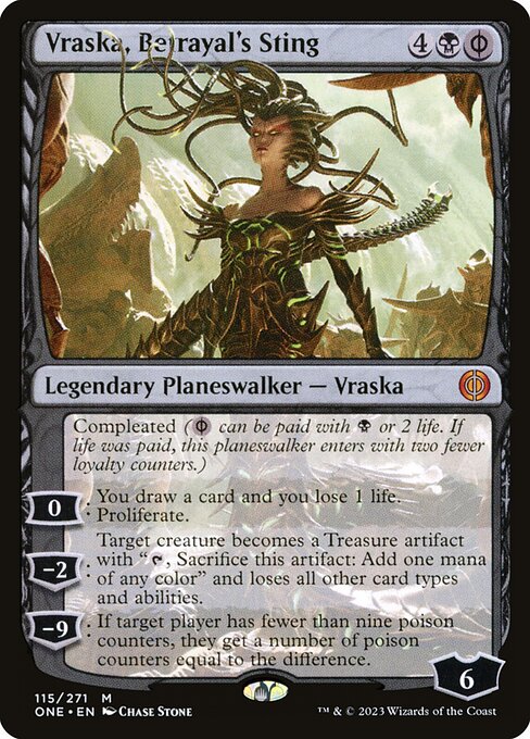 Vraska, Betrayal's Sting|Phyrexia: All Will Be One|115