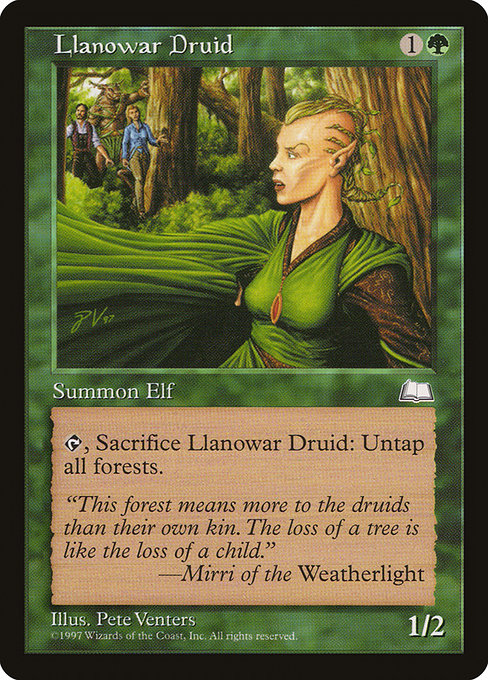 Llanowar Druid|Weatherlight|133